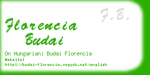 florencia budai business card